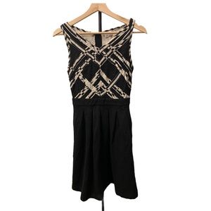 ANTHROPOLOGIE DRESS BLACK AND WHITE